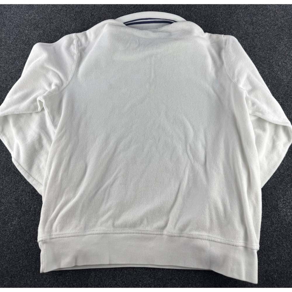 Vintage Polo Ralph Lauren Quarter Zip Terry Sweatshirt Mens L White - Picture 4 of 9